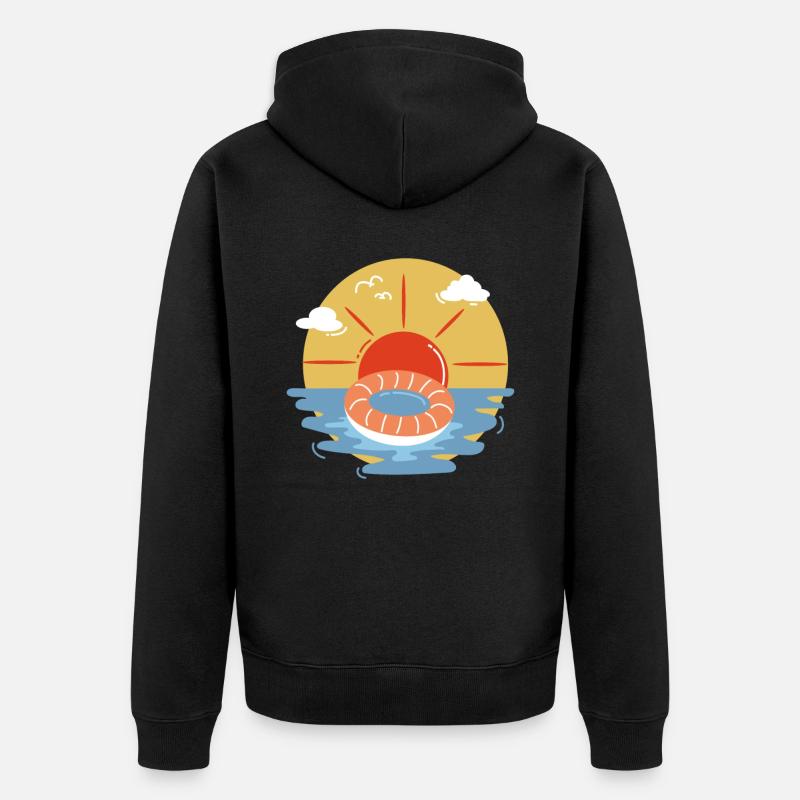 Sur la côte - Veste à capuche bio Premium Unisexe - noir