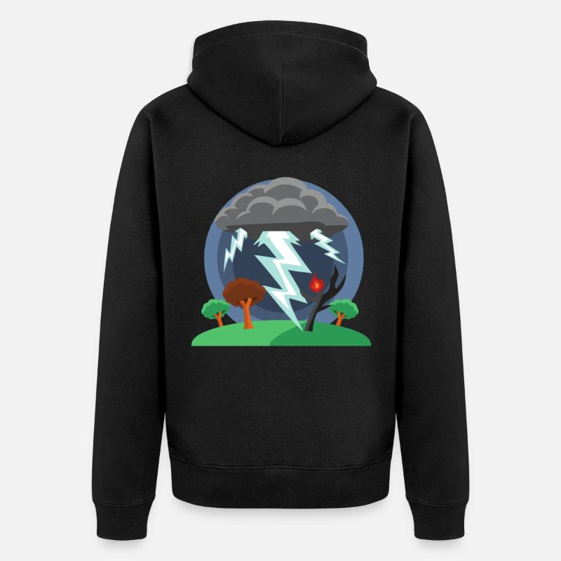 Mauvais temps - Veste à capuche bio Premium Unisexe - noir