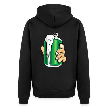 Bière - bière en conserve Prost - Veste à capuche bio Premium Unisexe - noir - Dos - Nico (187cm)