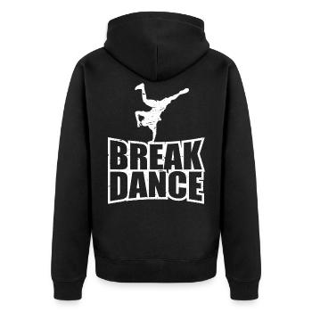 Breakdance Breakdancer Geschenk Kinder Junge Tanz - Unisex Premium Bio Zip Hoodie - Schwarz - Hinten - Nico (187cm)