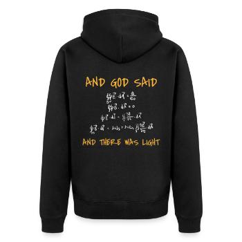 Physics Optics Light Physicist Drôle de cadeaux Nerd - Veste à capuche bio Premium Unisexe - noir - Dos - Nico (187cm)