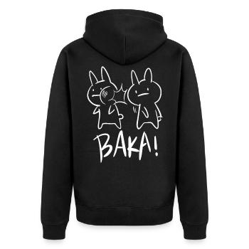 Baka anime manga Japan Cadeau drôle Otaku mignon - Veste à capuche bio Premium Unisexe - noir - Dos - Nico (187cm)