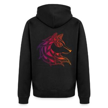Wolf - Veste à capuche bio Premium Unisexe - noir - Dos - Nico (187cm)