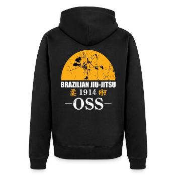 Brésilien Jiu Jitsu Cadeau Arte Suave Oss - Veste à capuche bio Premium Unisexe - noir - Dos - Nico (187cm)