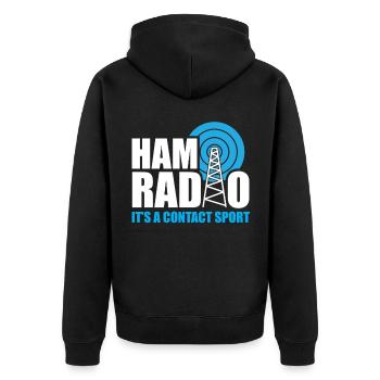 Ham Radio Its A Contact Sport Funny Ham Radio Quot - Veste à capuche bio Premium Unisexe - noir - Dos - Nico (187cm)