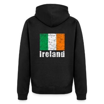 Drapeau irlandais - Veste à capuche bio Premium Unisexe - noir - Dos - Nico (187cm)