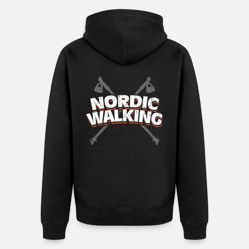 Nordic Walking - Veste à capuche bio Premium Unisexe - noir