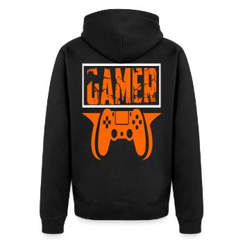 Gamer - Veste à capuche bio Premium Unisexe - noir - Dos - Nico (187cm)