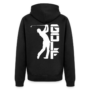 Le golf est mon sport de golf - Veste à capuche bio Premium Unisexe - noir - Dos - Nico (187cm)