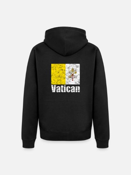 Millésime drapeau vatican - Veste à capuche bio Premium Unisexe - noir