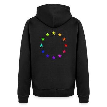 Europa EU Flage arc-en-ciel - Veste à capuche bio Premium Unisexe - noir - Dos - Nico (187cm)