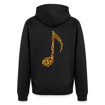 Musical notes Harmony musical gift Musician - Unisex Premium Organic Zip Hoodie - black - Back - Nico (187cm)