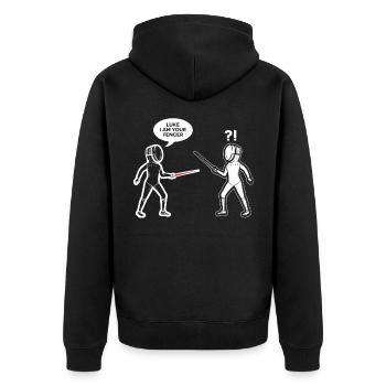Luke Je suis ton escrimeur Drôle d’escrime - Veste à capuche bio Premium Unisexe - noir - Dos - Nico (187cm)