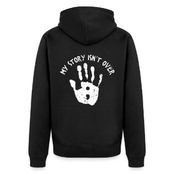 My story isnt over yet Mental Health Awareness - Veste à capuche bio Premium Unisexe - noir - Dos - Nico (187cm)