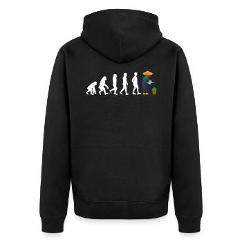 Jardinage Evolution Jardin Entretien arrosoir gazon - Veste à capuche bio Premium Unisexe - noir - Dos - Nico (187cm)