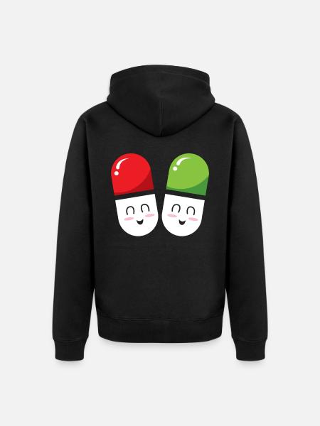 Pharmacist Tablets Pharmacy Medicine Physician - Unisex Premium Organic Zip Hoodie - black