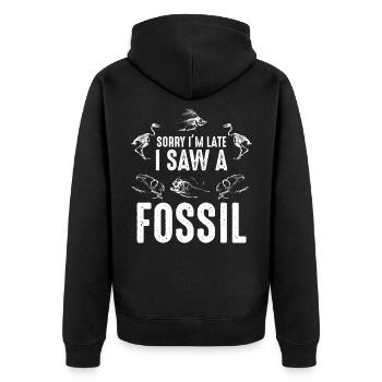 Collectionneur de fossiles - Archéologue Fossile - Veste à capuche bio Premium Unisexe - noir - Dos - Nico (187cm)