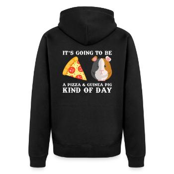 Cobayes et Pizza Guinée Pig - Veste à capuche bio Premium Unisexe - noir - Dos - Nico (187cm)