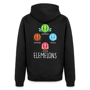 Élément pastèon Chimie Eau Terre Feu Air - Veste à capuche bio Premium Unisexe - noir - Dos - Nico (187cm)