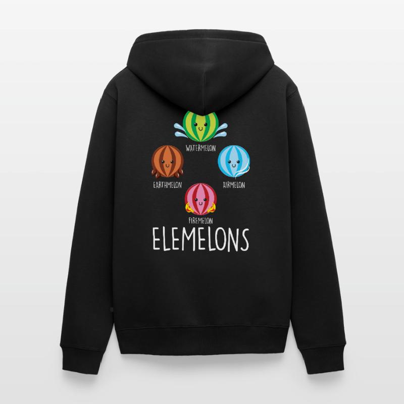 Élément pastèon Chimie Eau Terre Feu Air Veste à capuche bio Premium Unisexe