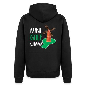 golf Champ Putt Golf golf champion de golf - Veste à capuche bio Premium Unisexe - noir - Dos - Nico (187cm)