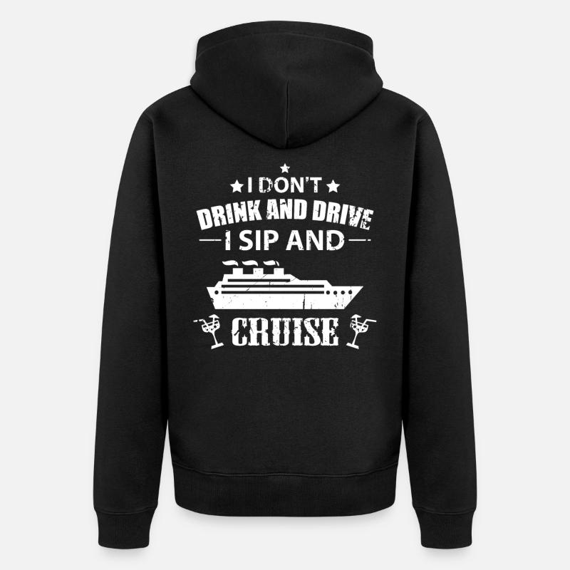 Croisage Proverbe buveur - Veste à capuche bio Premium Unisexe - noir