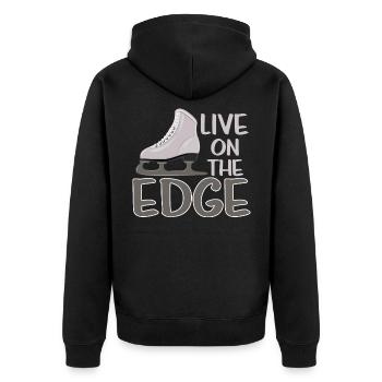 Figure Skating Figure Skaters - Unisex Premium Organic Zip Hoodie - black - Back - Nico (187cm)