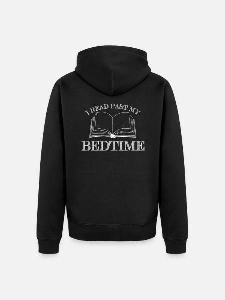 Bedtime Reading Book Lovers - Unisex Premium Organic Zip Hoodie - black