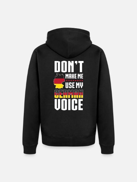 German Voice Germany - Unisex Premium Organic Zip Hoodie - black