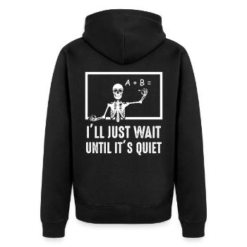 Squelette Halloween - Veste à capuche bio Premium Unisexe - noir - Dos - Nico (187cm)