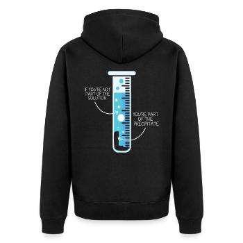 Tube à essai chimiste scientifique - Veste à capuche bio Premium Unisexe - noir - Dos - Nico (187cm)