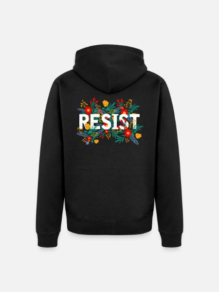 Politics resistance state protest - Unisex Premium Organic Zip Hoodie - black