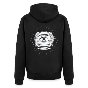 Clairvoyant Crystal Ball Fortune Teller Future - Veste à capuche bio Premium Unisexe - noir - Dos - Nico (187cm)