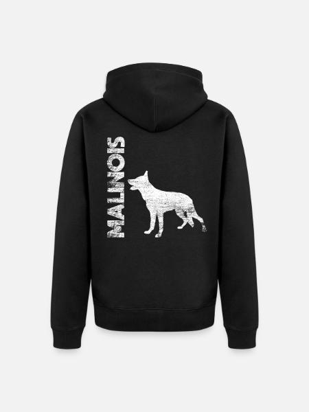 Belge malinois - Veste à capuche bio Premium Unisexe - noir