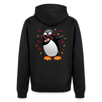 Dabbing Pingouin Dab dance lunettes de soleil étoiles lust - Veste à capuche bio Premium Unisexe - noir - Dos - Nico (187cm)