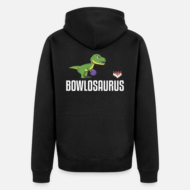 Bowling dinosaure bowler drike dino - Veste à capuche bio Premium Unisexe - noir