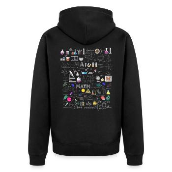 Science physique mathématique chimie biologie - Veste à capuche bio Premium Unisexe - noir - Dos - Nico (187cm)