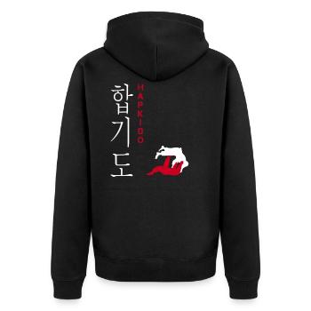 Arts Martiaux Hapkido Corée Arts Martiaux Coréens - Veste à capuche bio Premium Unisexe - noir - Dos - Nico (187cm)