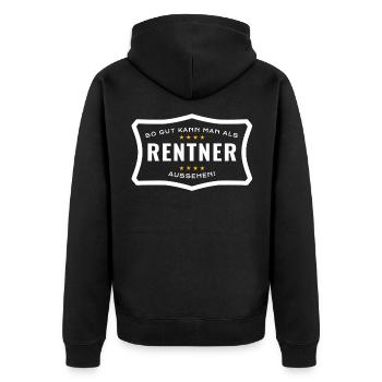 Retraité Aussi bien que l’on peut avoir l’air pension 2020 - Veste à capuche bio Premium Unisexe - noir - Dos - Nico (187cm)
