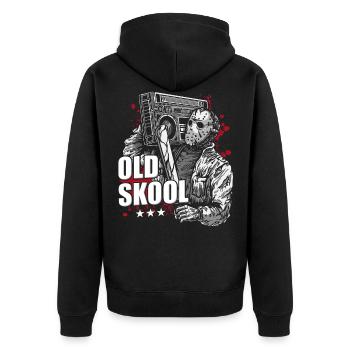 chemise old school hip hop old school - Veste à capuche bio Premium Unisexe - noir - Dos - Nico (187cm)