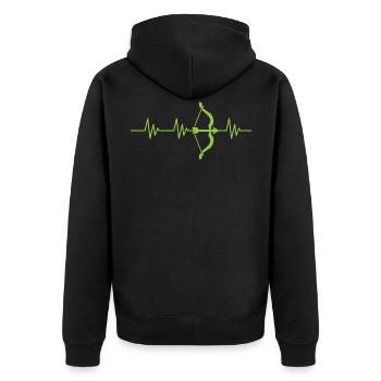Tir à l’arc Archer - Veste à capuche bio Premium Unisexe - noir - Dos - Nico (187cm)