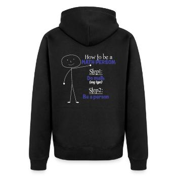 Cadeau de mathématiques drôle professeur de mathématiques nerd - Veste à capuche bio Premium Unisexe - noir - Dos - Nico (187cm)