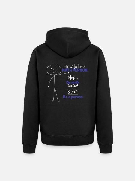 Regalo de matemáticas divertido profesor de matemáticas nerd - Premium økologisk unisex-hættejakke - sort