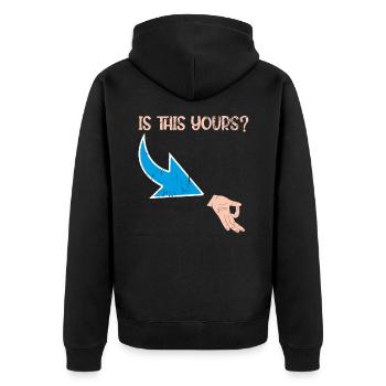 Ok Hand Streich Meme Komiker Kreisspiel - Unisex Premium Bio Zip Hoodie - Schwarz - Hinten - Nico (187cm)