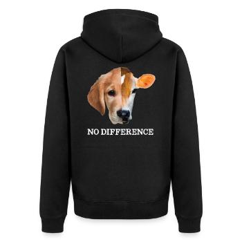 No difference Vegan - Veste à capuche bio Premium Unisexe - noir - Dos - Nico (187cm)