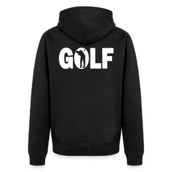 Activité de golf - Golfeur golfeur - Veste à capuche bio Premium Unisexe - noir - Dos - Nico (187cm)
