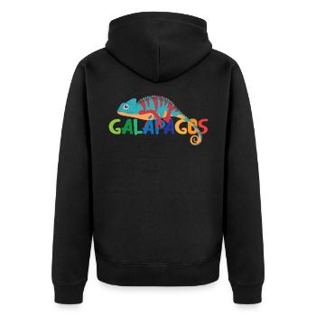 Galapagos Islands Ecuador Chameleon Exotic - Unisex Premium Organic Zip Hoodie - black - Back - Nico (187cm)