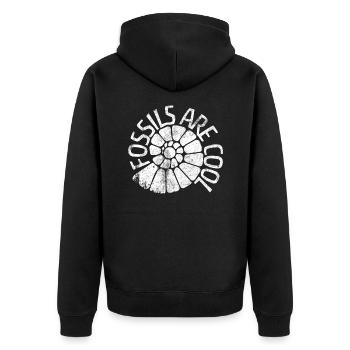 Les fossiles sont cool - Veste à capuche bio Premium Unisexe - noir - Dos - Nico (187cm)