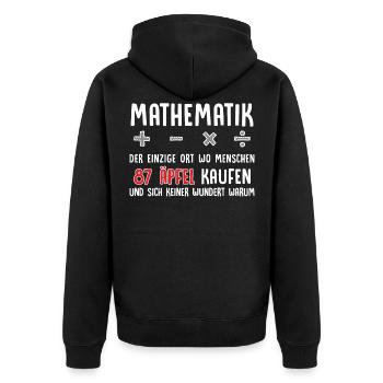 Nerd math drôle disant école de mathématiques - Veste à capuche bio Premium Unisexe - noir - Dos - Nico (187cm)