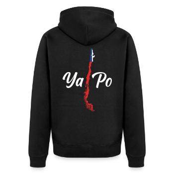 Chili Ya Po Amérique du Sud carte drapeau chilien - Veste à capuche bio Premium Unisexe - noir - Dos - Nico (187cm)